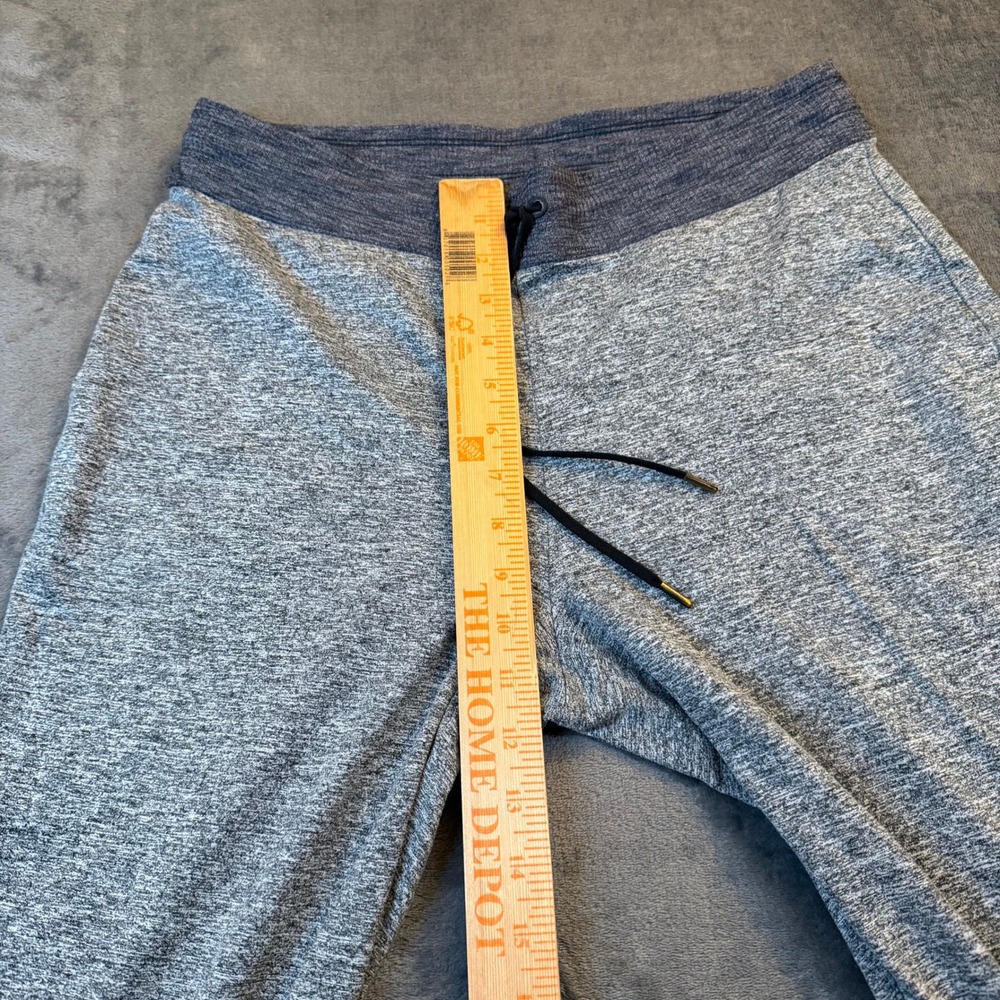 Athleta Gray Space Dye Joggers Womens Medium Blue Waistband Activewear 31x27" - Picture 9 of 10